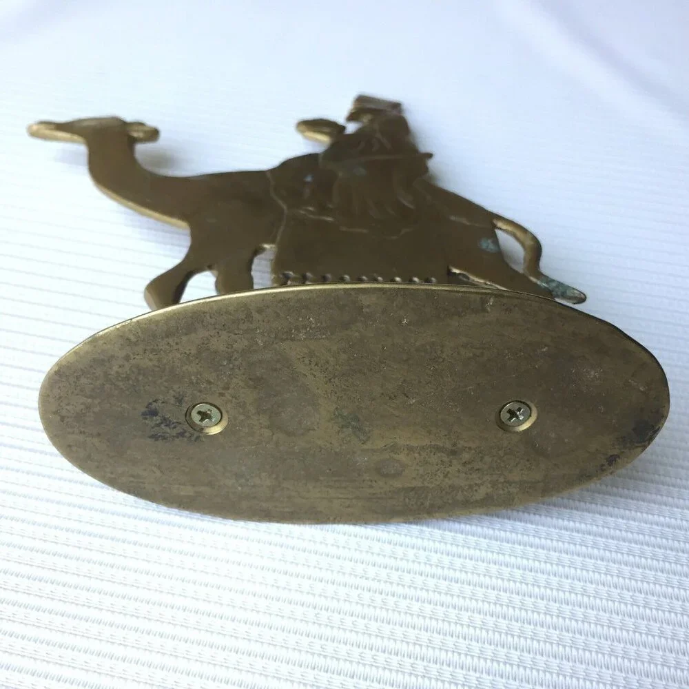 Wise Man & Camel Metal Figurine Brass Sculpture Nativity Scene Christmas Holiday